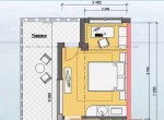 План апартаментов 35 м2