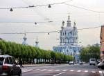 Суворовский проспект завершает Смольный собор
