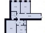 121 м2 План 3-хкомнатной квартиры площадью 121 кв.м.