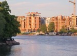 Вид на комплекс с Крестовского острова от яхт клуба